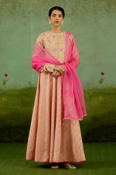 Shyam Narayan Prasad Zardozi Embroidered Anarkali Set 