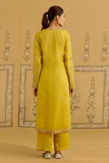 Shyam Narayan Prasad Zardozi Embroidered Kurta Pant Set 