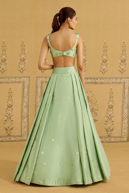 Shyam Narayan Prasad Zardozi Embroidered Lehenga Set 