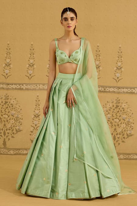 Shyam Narayan Prasad Zardozi Embroidered Lehenga Set 