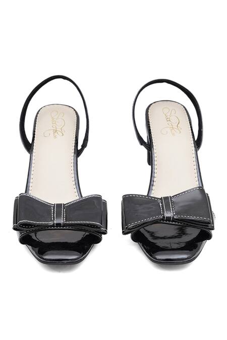 Sole House_Black Bows Midnight Heels _at_Aza_Fashions
