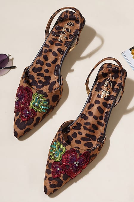 Sole House Wild Printed Kitten Heels 