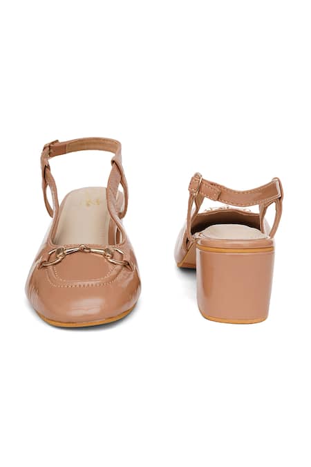 Shop_Sole House_Beige Buckles Viven Leather Block Heels _Online_at_Aza_Fashions