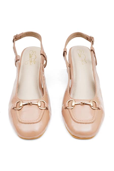 Buy_Sole House_Beige Buckles Viven Leather Block Heels 