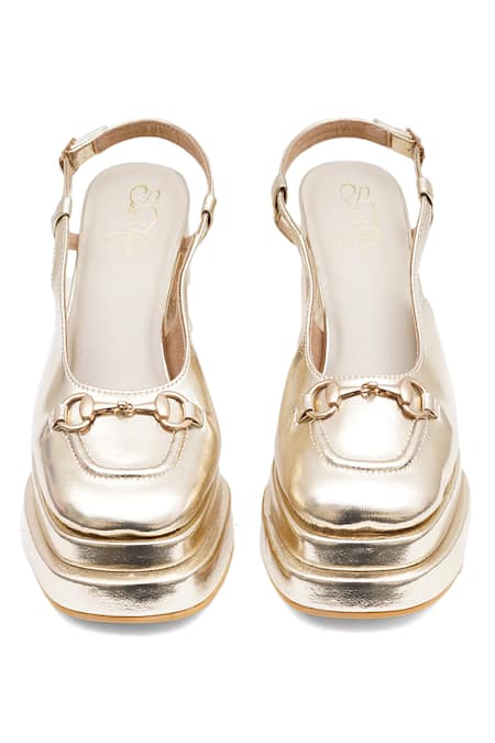 Buy_Sole House_Gold Buckles Noir Leather Heels 