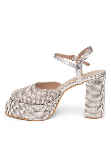 Buy_Sole House_Silver Crystals Celestia Embellished Heels _Online_at_Aza_Fashions