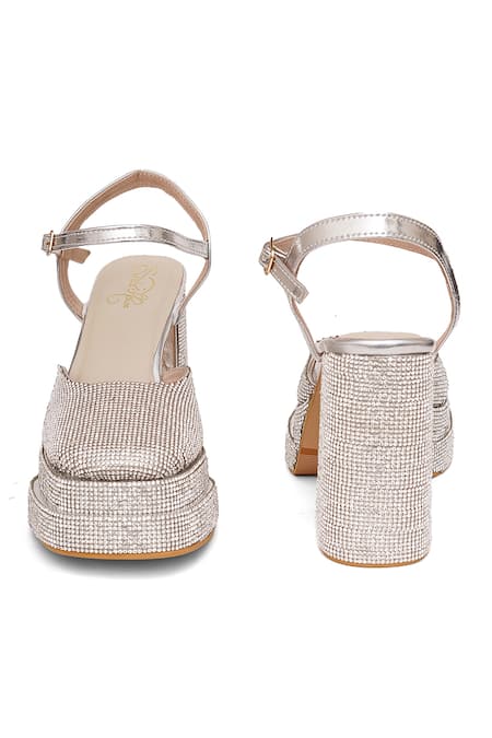 Sole House_Silver Crystals Celestia Embellished Heels _at_Aza_Fashions