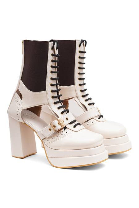 Buy_Sole House_Ivory Grace Boots _Online_at_Aza_Fashions
