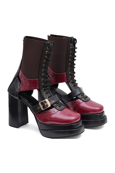 Buy_Sole House_Red Buckles Crimson Edge Boots 
