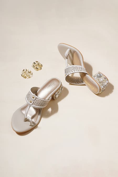 Sole House Stone Encrusted Block Heels 