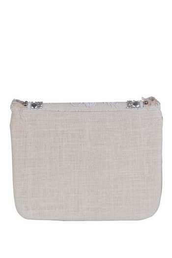 Shop_Nazaakat By Samara Singh_Silver Beads, Embroidery Embellished Boho Bag With Detachable Sling _Online_at_Aza_Fashions