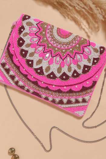 Nazaakat By Samara Singh Embellished Mandala Pattern Boho Bag 