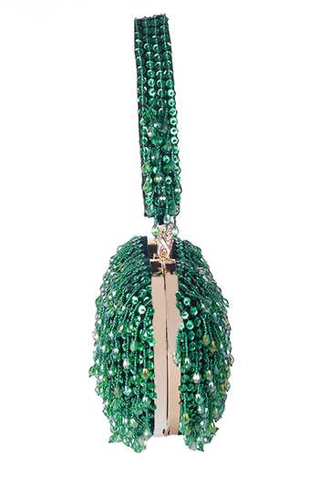 Nazaakat By Samara Singh Green Beads, Sequins Heart Shaped And Clutch Bag Online at Aza Fashions Nazaakat By Samara Singh_Green Beads, Sequins Heart Shaped And Clutch Bag _Online_at_Aza_Fashions
