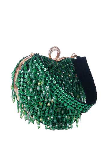 Buy Nazaakat By Samara Singh Green Beads, Sequins Heart Shaped And Clutch Bag Online at Aza Fashions Buy_Nazaakat By Samara Singh_Green Beads, Sequins Heart Shaped And Clutch Bag _Online_at_Aza_Fashions