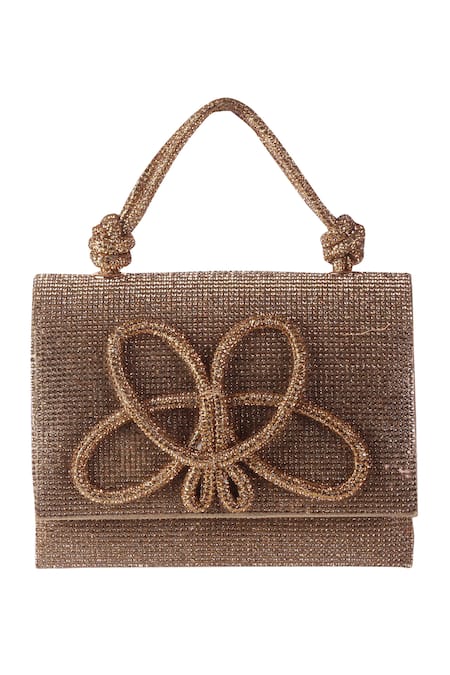 Nazaakat By Samara Singh Embellished Flap Bag with Detachable Handle 