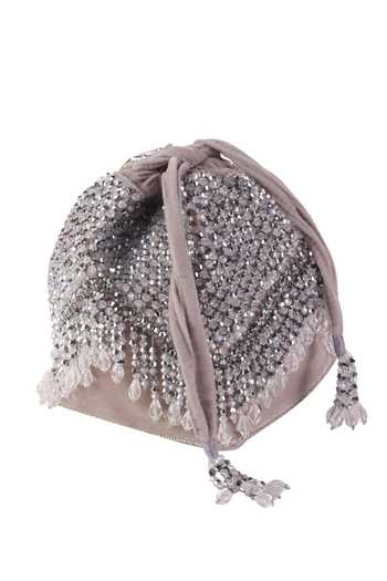 Buy_Nazaakat By Samara Singh_Gray Beads, Sequins, Tassels Beaded And Crystal Drop Potli Bag _Online_at_Aza_Fashions