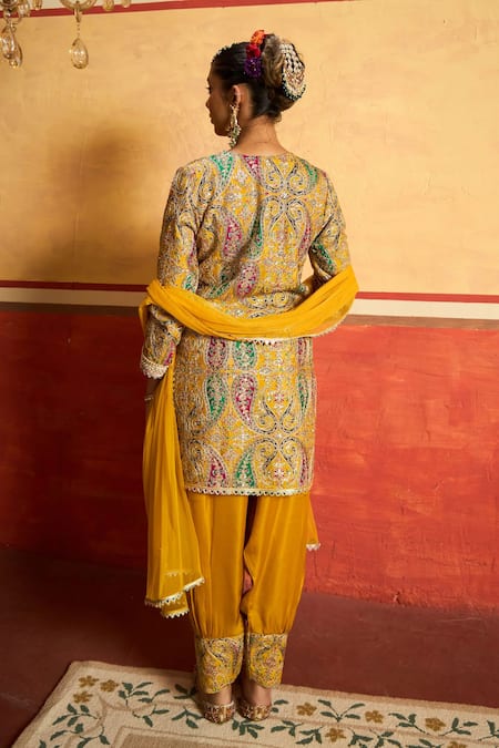Tasuvure Indes Elizey Gara Embroidered Kurta Salwar Set 