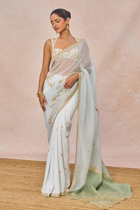 Masaba Pehli Baarish Embroidered Saree With Blouse 