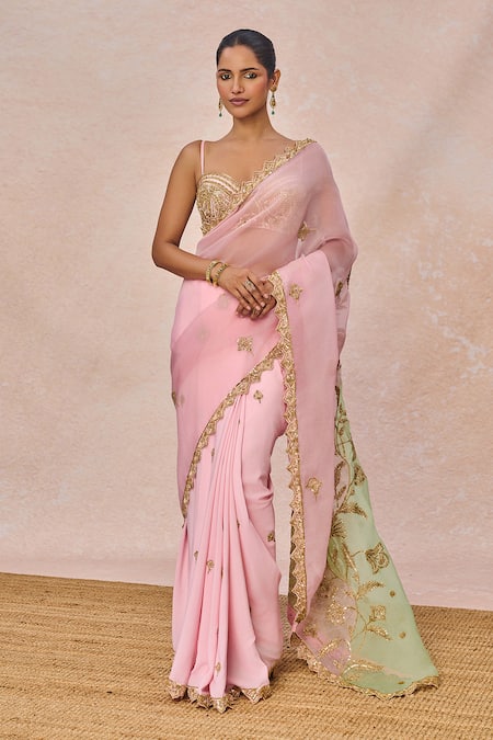 Masaba Gulposh Embroidered Saree With Blouse 
