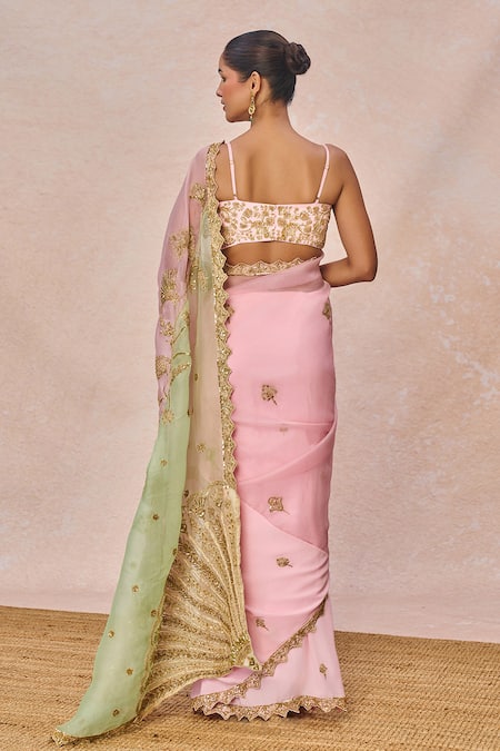 Masaba Gulposh Embroidered Saree With Blouse 