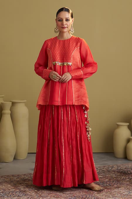 Vaaya Silk Chanderi & Banarasi Tunic  