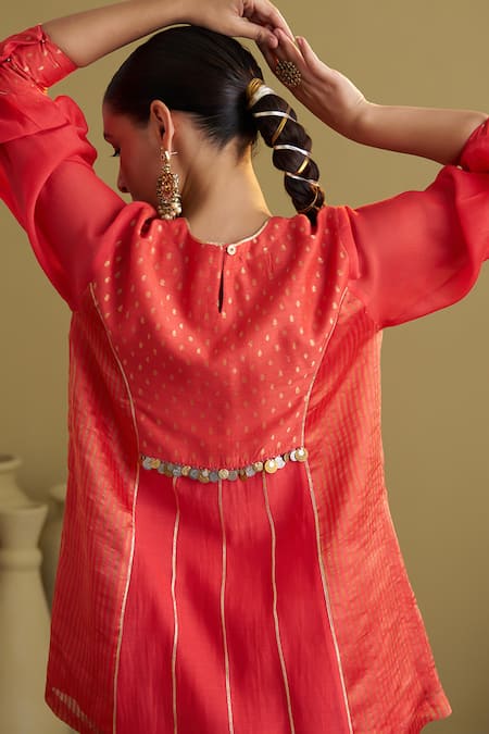 Vaaya Silk Chanderi & Banarasi Tunic  
