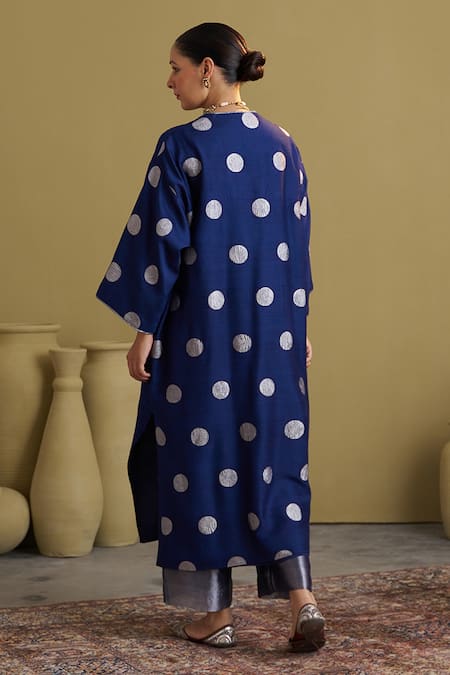 Vaaya Brocade Polka Dot Kurta & Pant Set 
