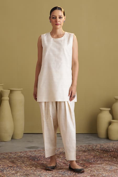 Vaaya Mulberry Silk Applique Patchwork Jacket 