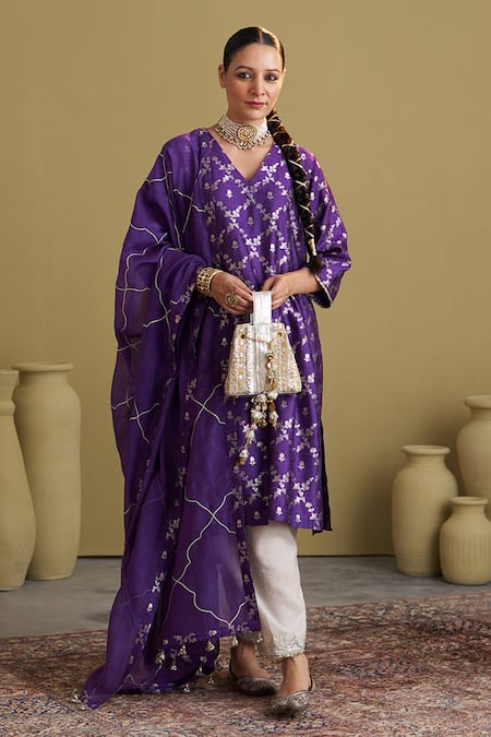 Vaaya Banarasi Straight Kurta Set 