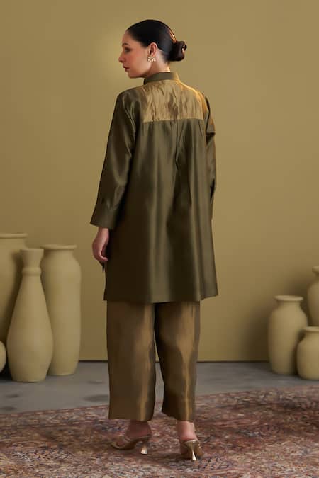 Vaaya Banarasi Reshmi Tissue & Sequin Tunic & Pant Set 