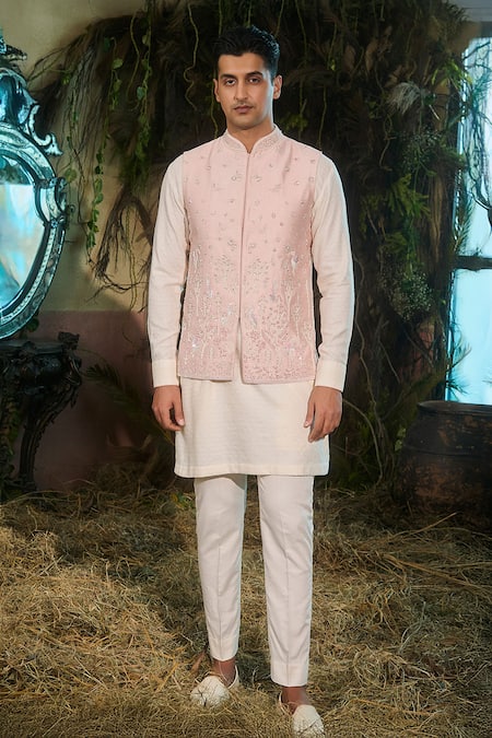 Shashank Arya Embroidered Work Nehru Jacket 