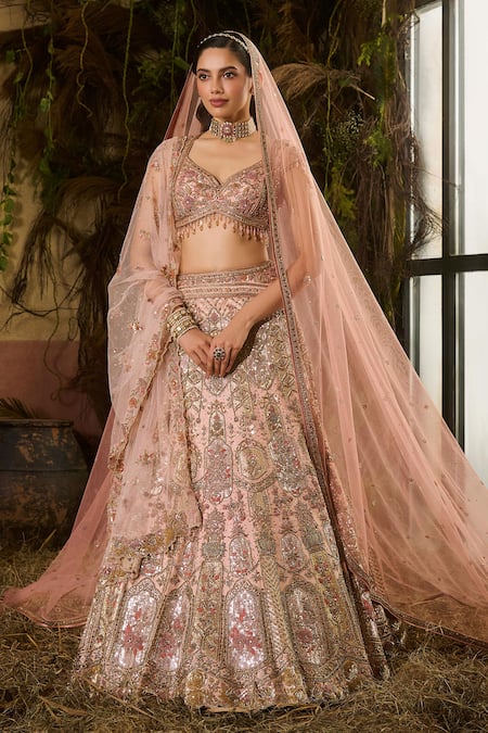 Shashank Arya Bridal Embroidered Lehenga Set 