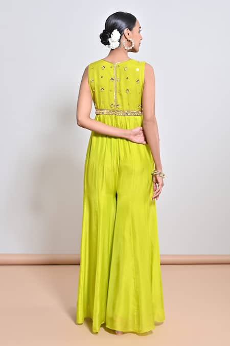 Keith Gomes Bead & Mirror Embellished Jumpsuit 