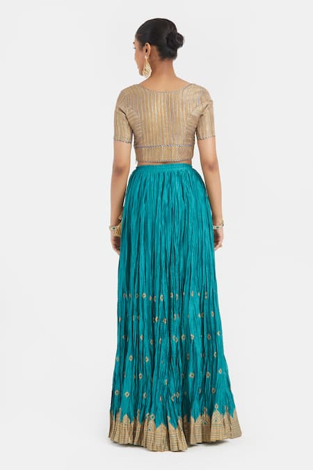 Kora Silk Chanderi Gota Work Blouse 