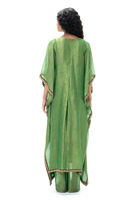 Mimamsaa Malati Handwoven Crushed Kaftan Set 