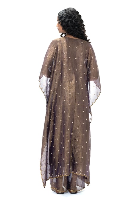 Mimamsaa Preetha Crushed Tissue Handwoven Kaftan Set 