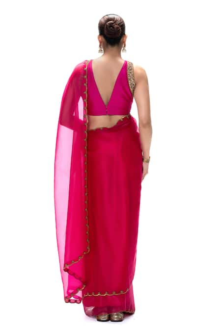 Mimamsaa Handwoven Organza Silk Saree & Unstitched Blouse 