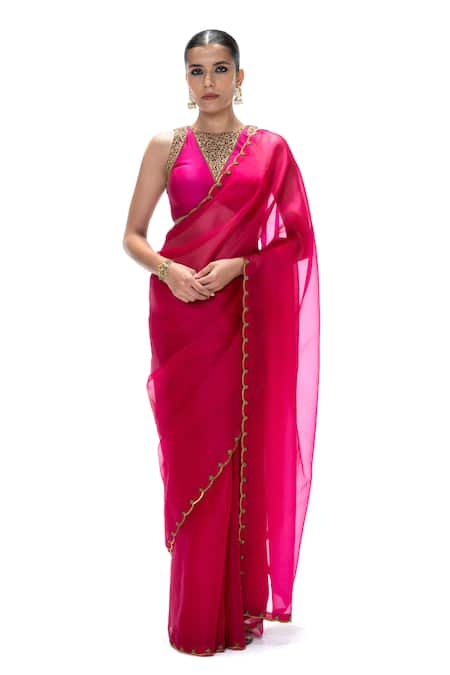 Mimamsaa Handwoven Organza Silk Saree & Unstitched Blouse 