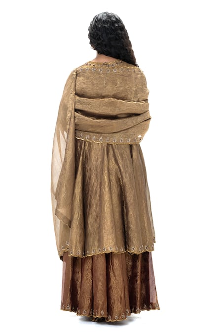 Mimamsaa Meira Handwoven Crushed Tissue Kurta Set 