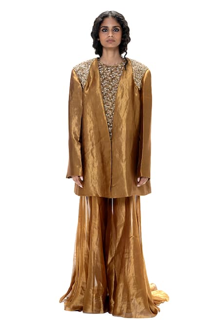 Mimamsaa Teesta Handwoven & Embroidered Jacket Pant Set 