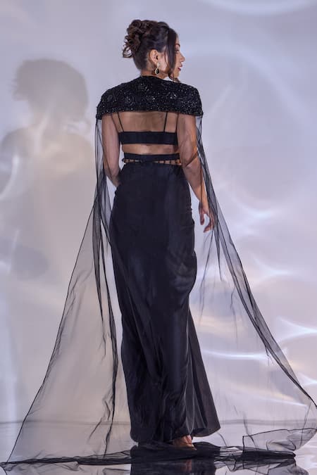 Rashika Sharma Jeevon Hand Embellished Cape & Draped Skirt Set 