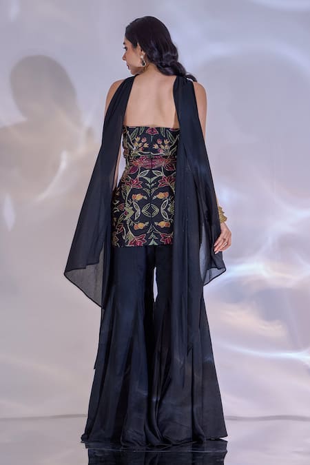 Rashika Sharma Tiya Floral Embroidered Top Sharara Set 