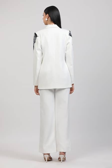 Zosia Niorelle Applique Work Blazer With Pant 