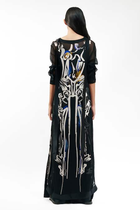 AK-OK Printed Kurta With Inner Top & Trouser Set