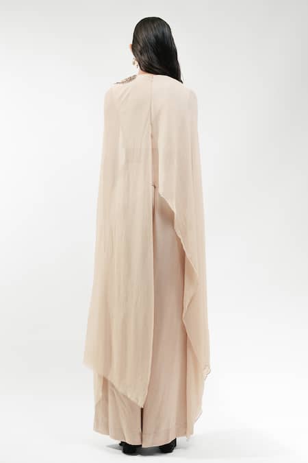 AK-OK Embellished Cape & Trouser Set