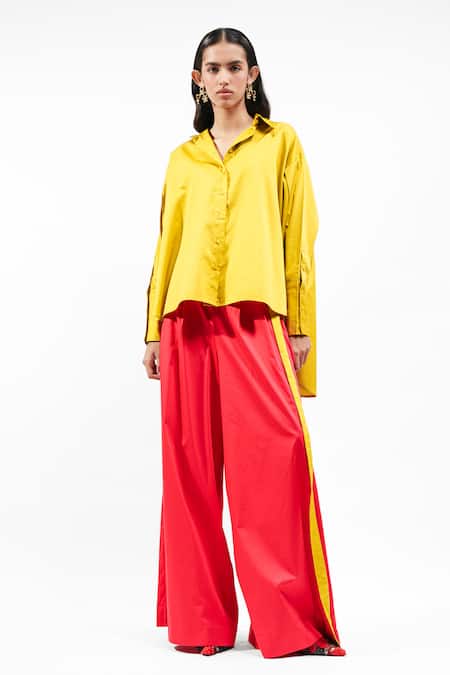 AK-OK Oversized Shirt & Wide Legged Trouser Set