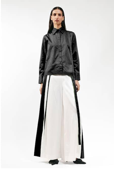 AK-OK Panelled Shirt & Wide Legged Trouser Set