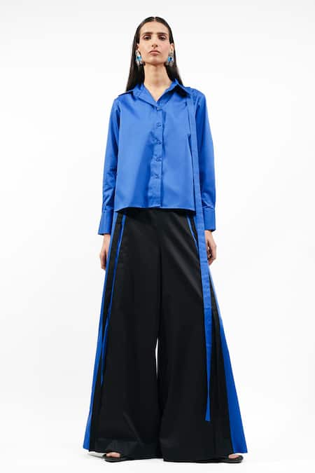 AK-OK Cotton Solid Shirt & Trouser Set