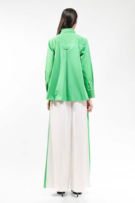 AK-OK Cotton Solid Shirt & Trouser Set