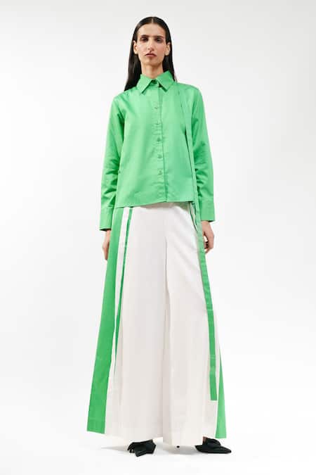 AK-OK Cotton Solid Shirt & Trouser Set